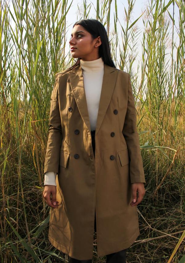 Trench Coat - camel brown color